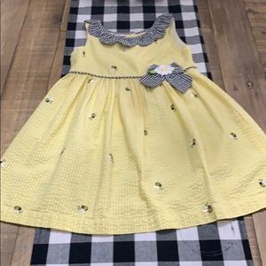 Little girl yellow daisy bumblebee dress